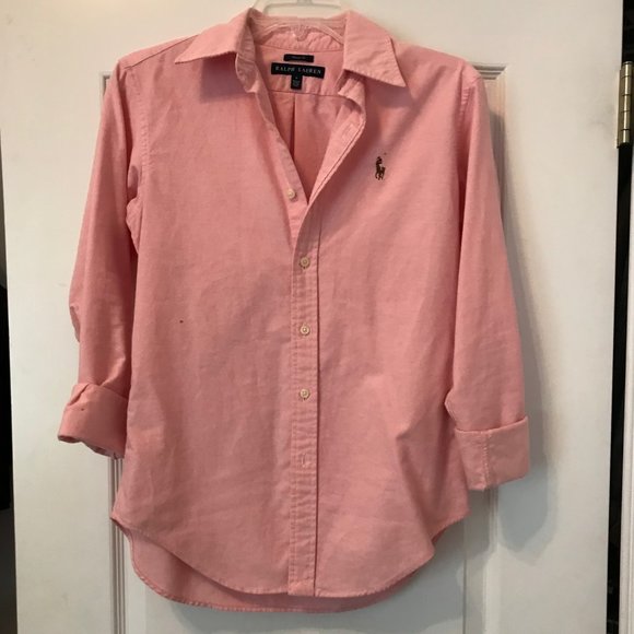 Ralph Lauren Knit Cotton Oxford Shirt - Picture 1 of 2